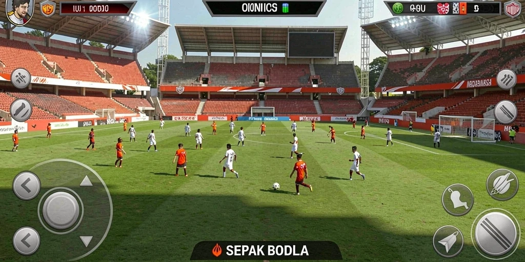 Tampilan permainan yang menarik dan penuh warna.