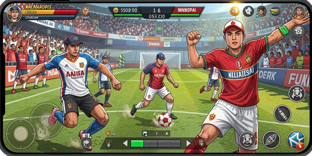 Tampilan grafis yang menakjubkan dalam permainan.